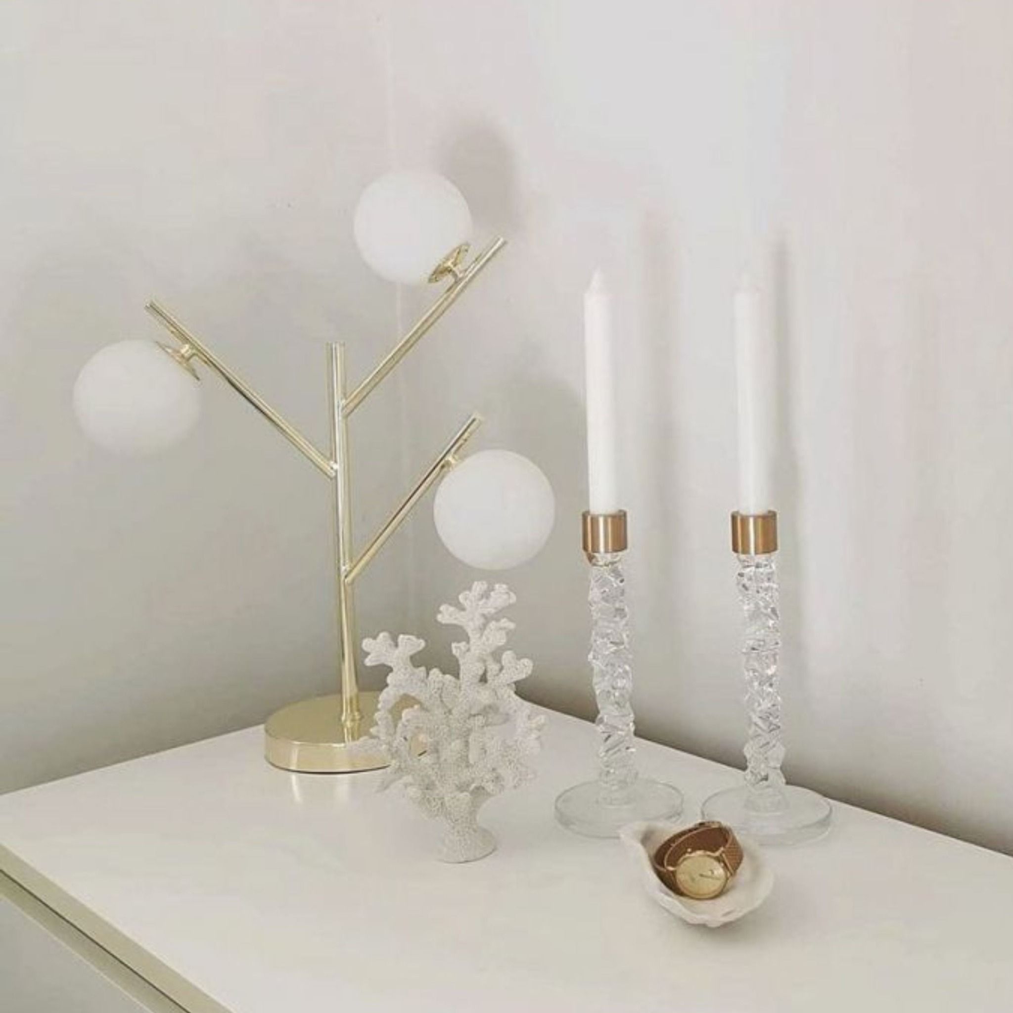 Chân nến Carat gold 18.3cm