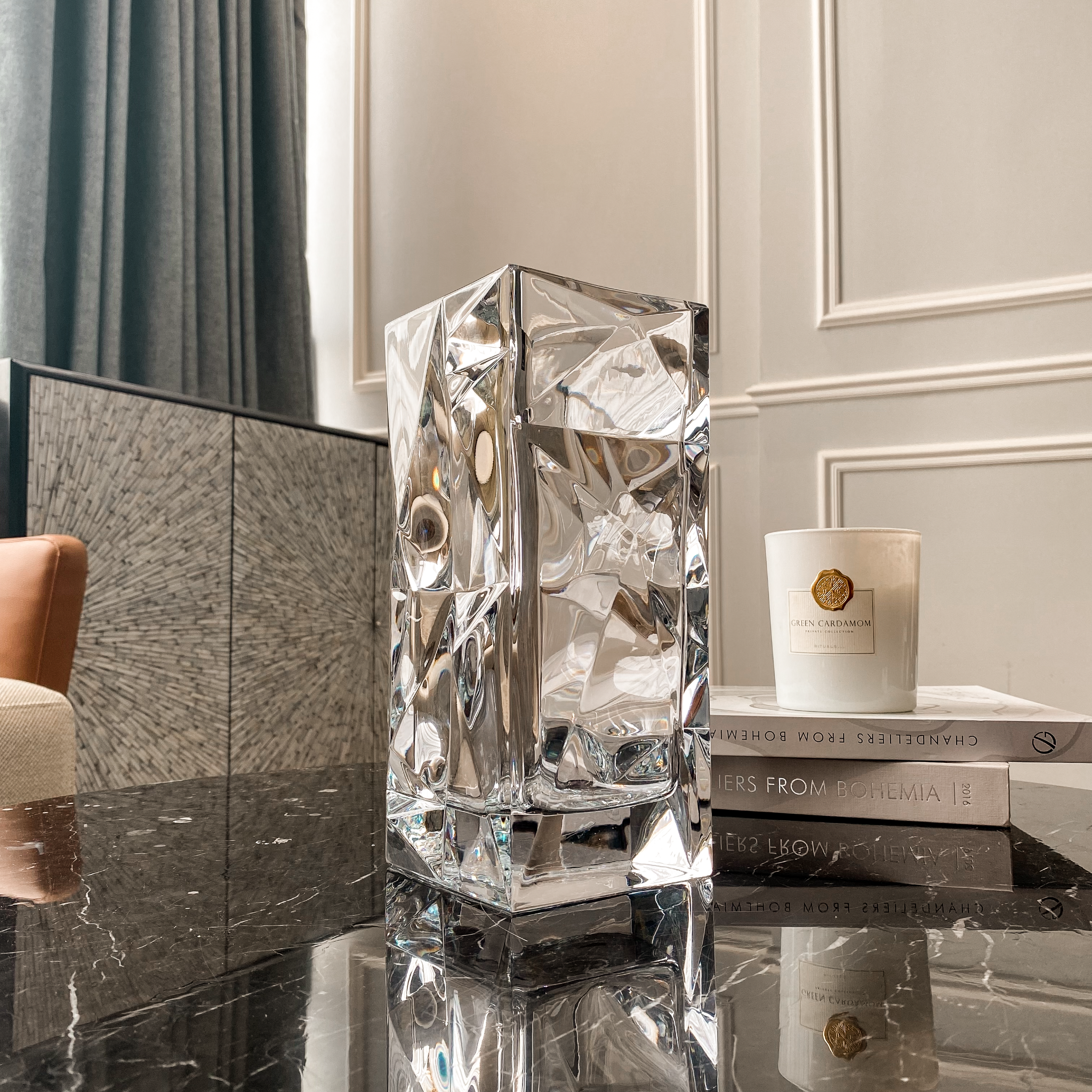 Lọ hoa pha lê trụ Crystalization