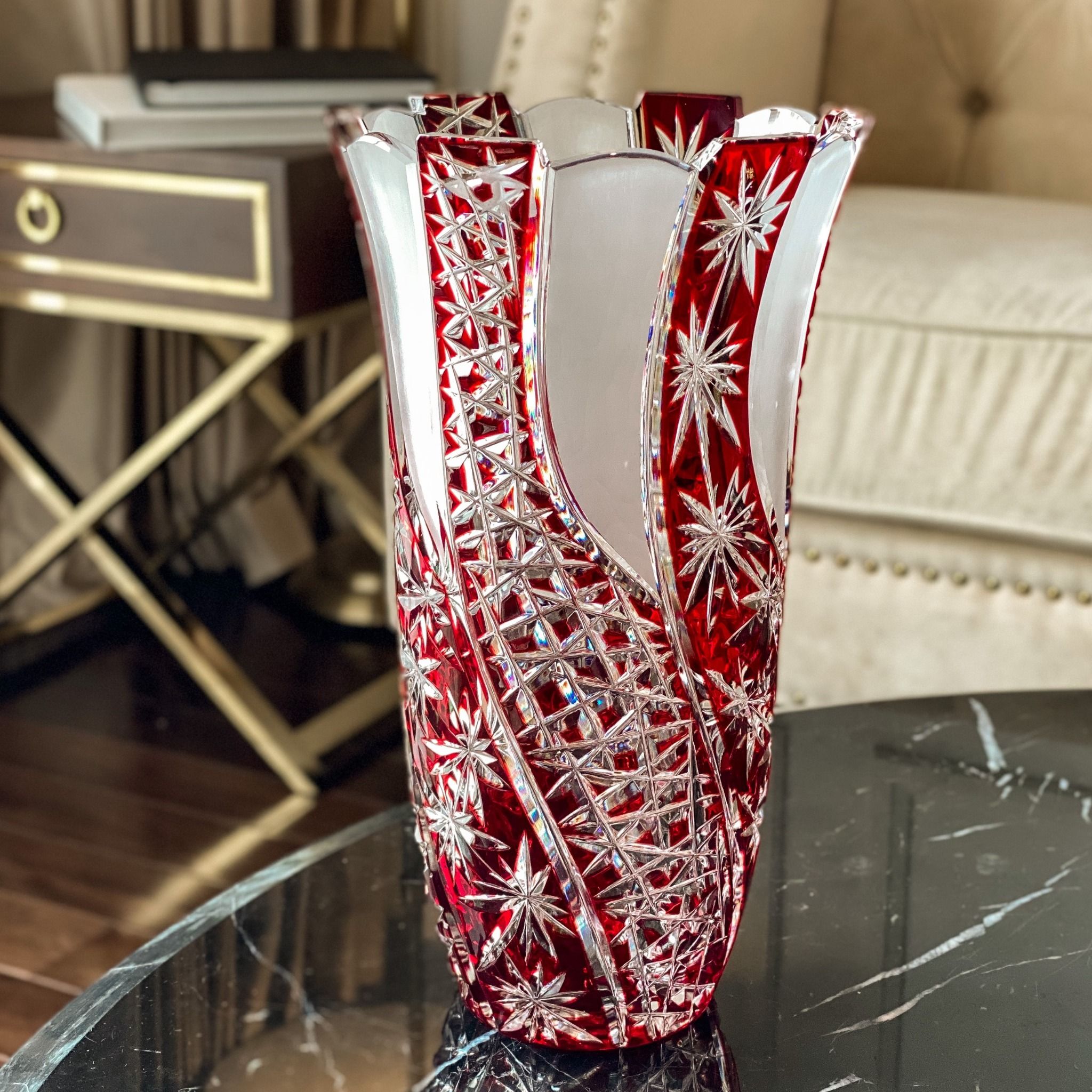 Lọ hoa Galaxy đỏ 30.5cm
