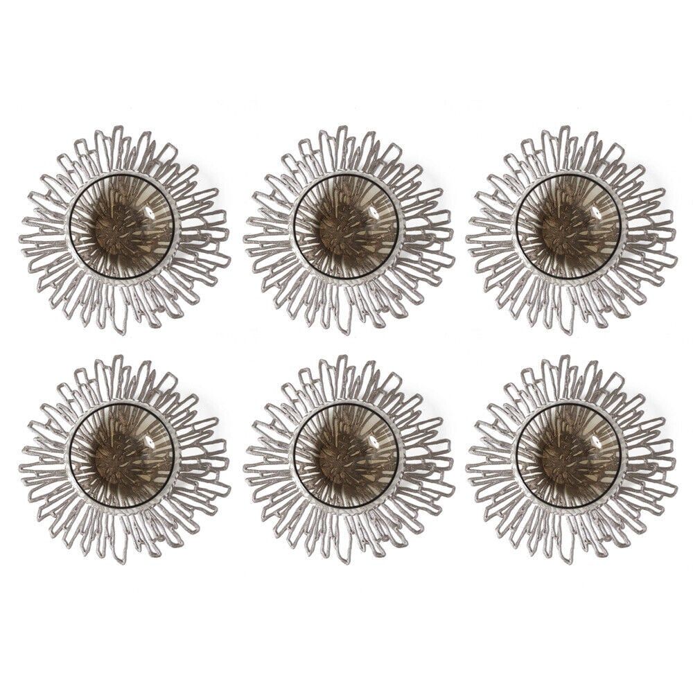 Set 6 Chiếc Lót Cốc Bloom Coasters Gunmetal Chilewich