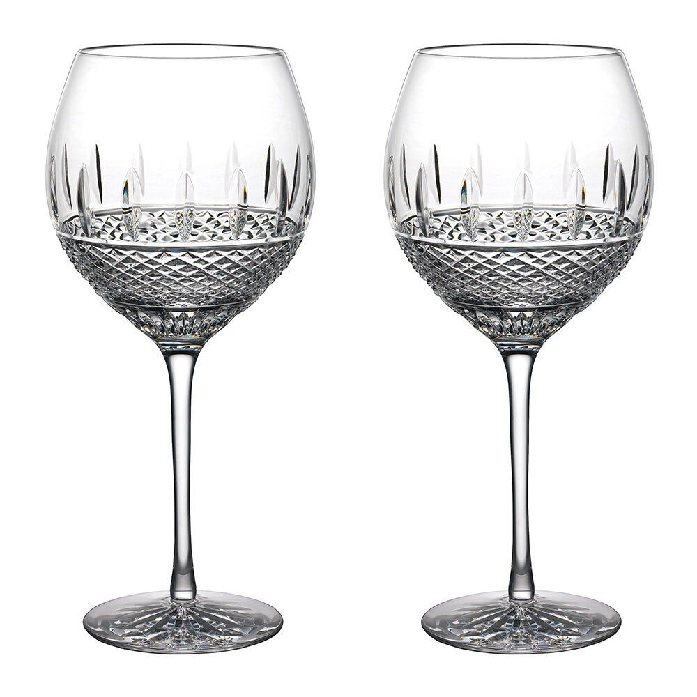 Set 2 ly vang đỏ pha lê Waterford Irish Lace 500ml
