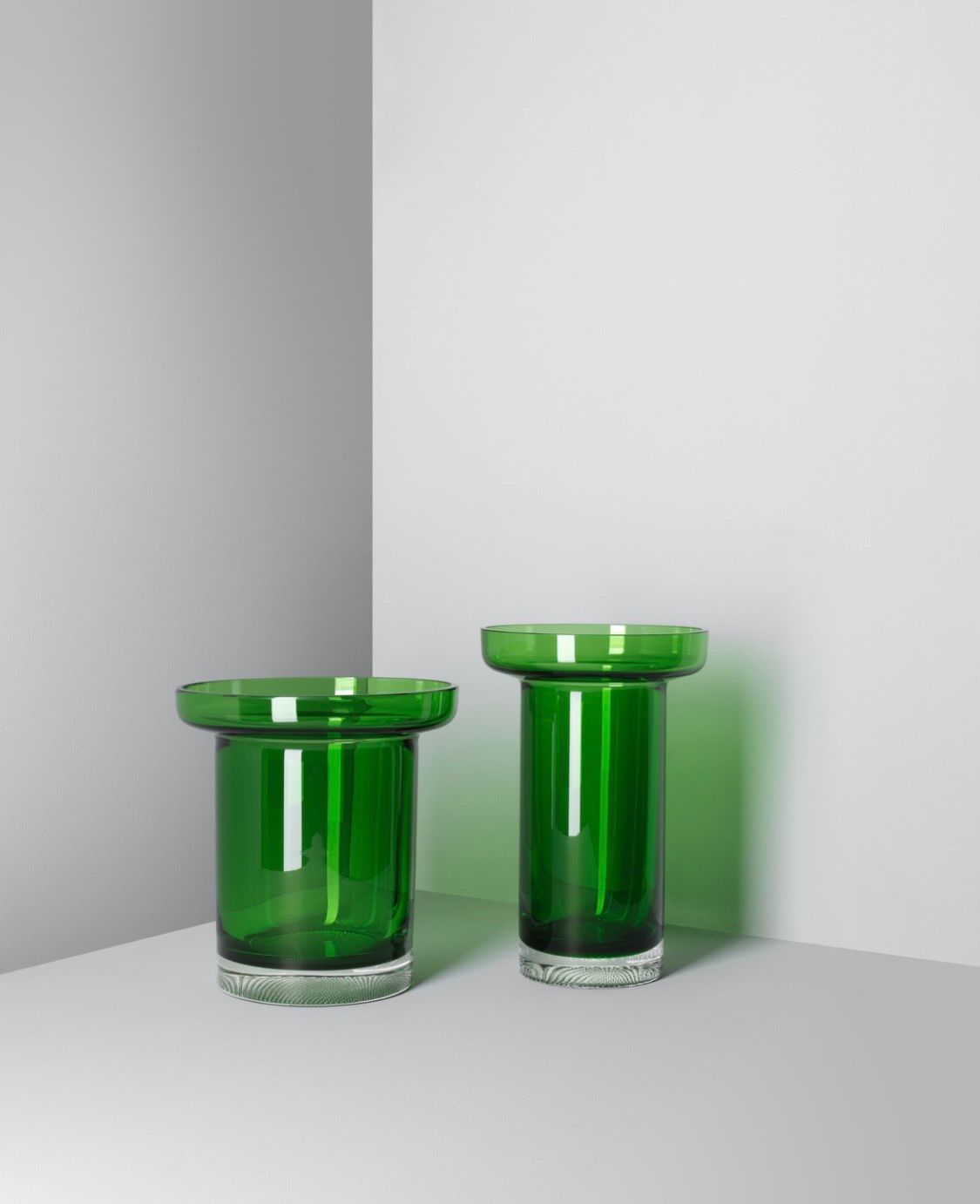 Lọ hoa pha lê Limelight Tulip xanh lá