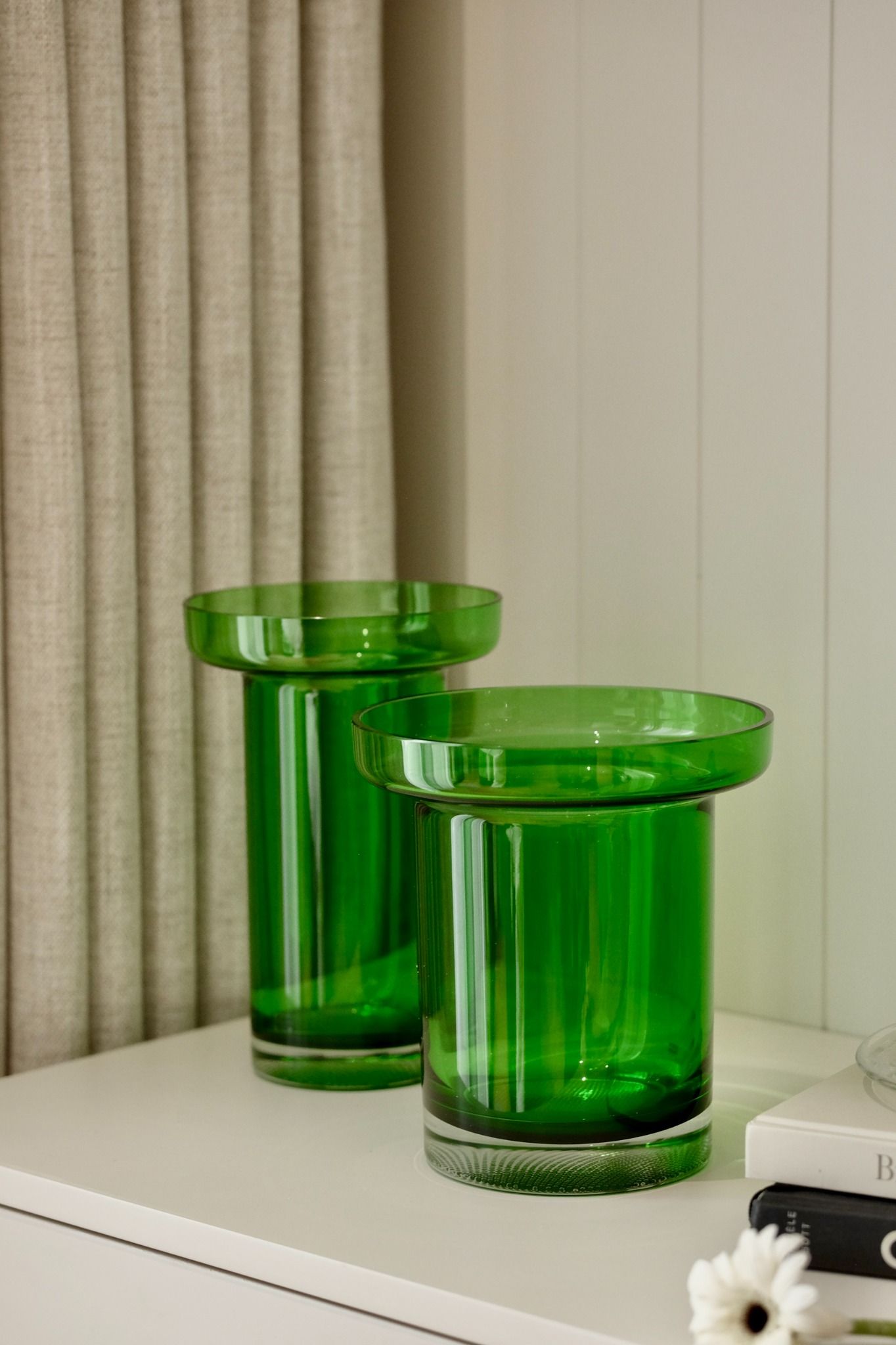 Lọ hoa pha lê Limelight Tulip xanh lá