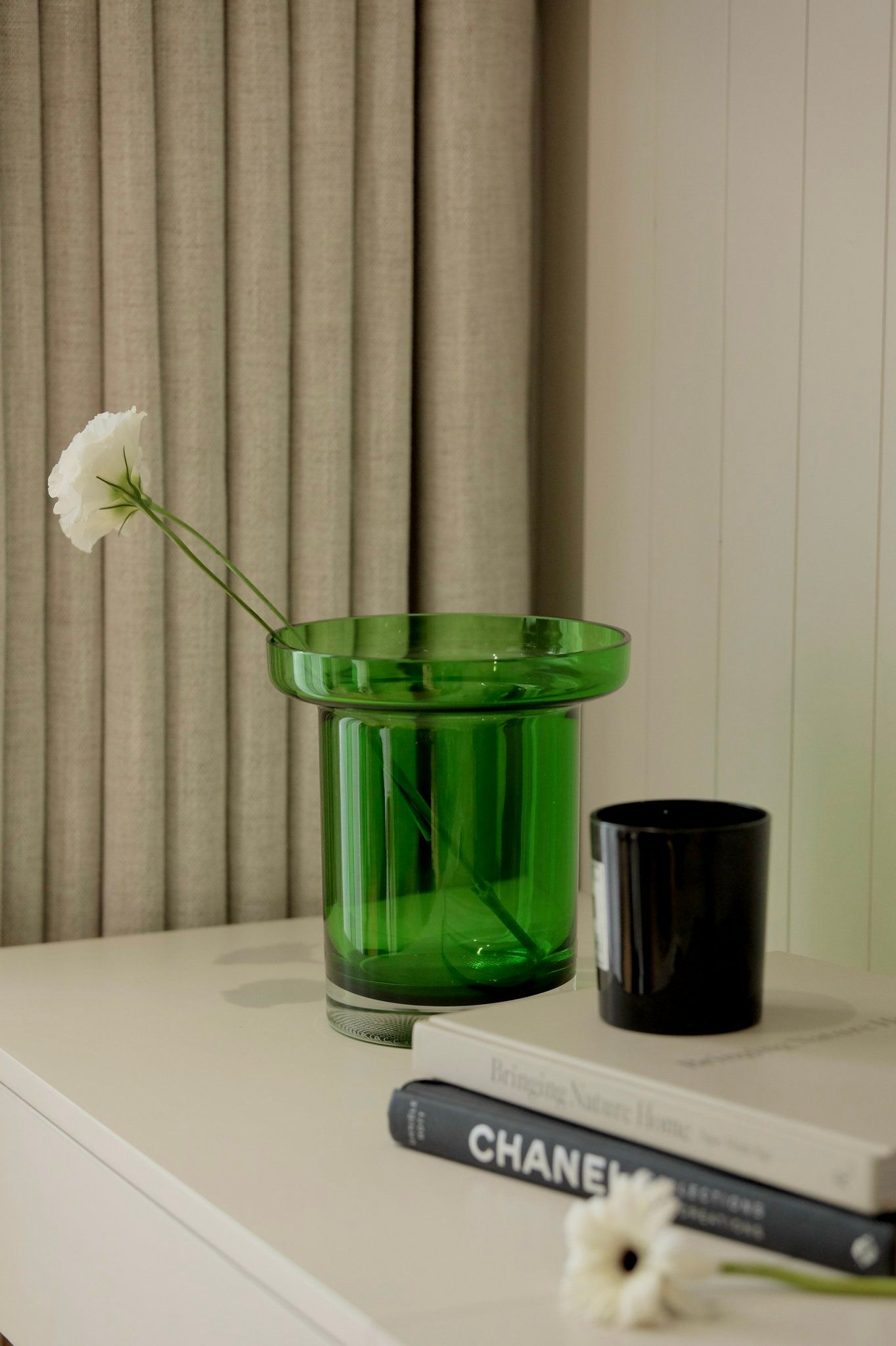 Lọ hoa pha lê Limelight Tulip xanh lá