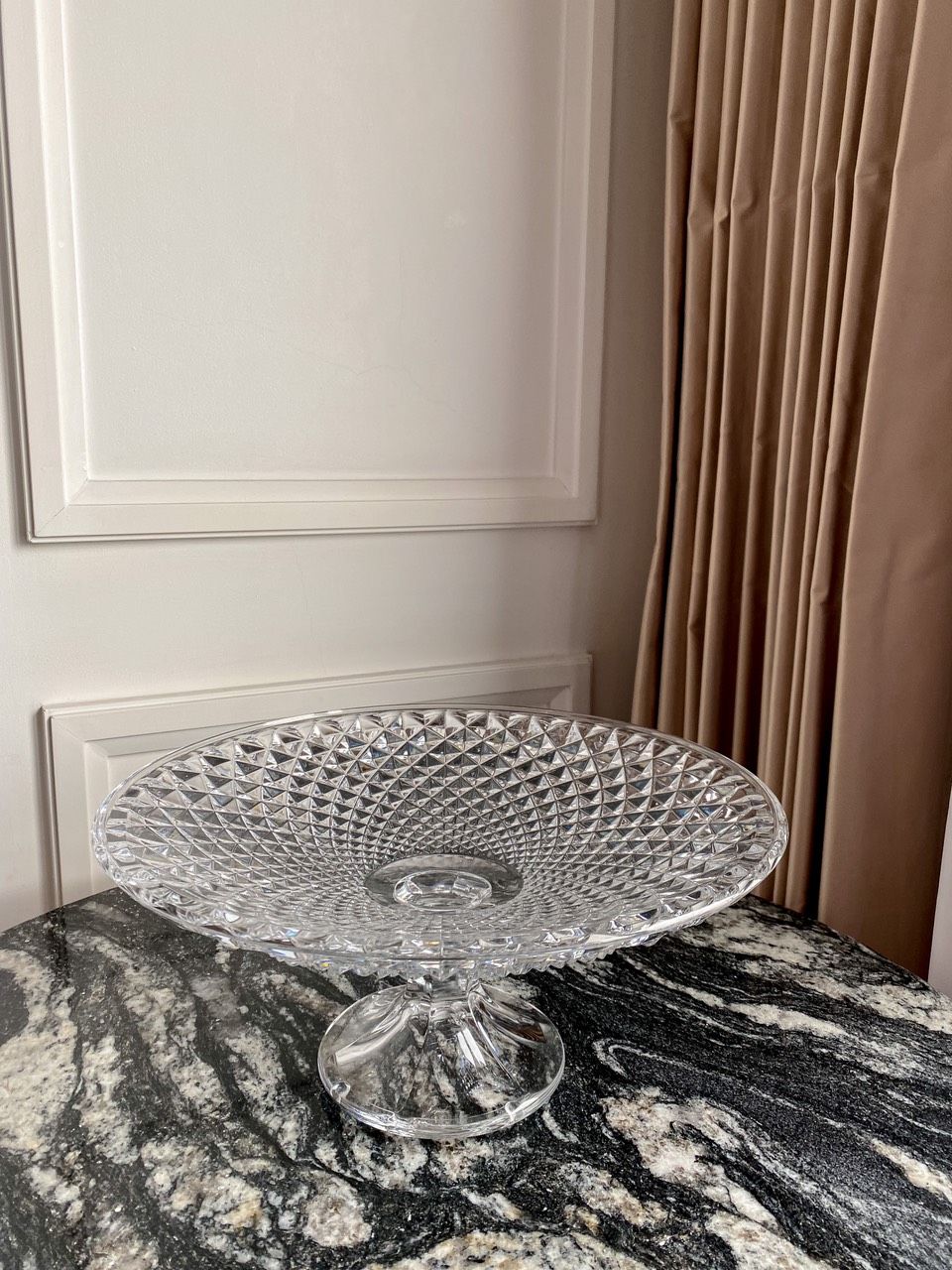 Mâm bồng pha lê diamond trắng