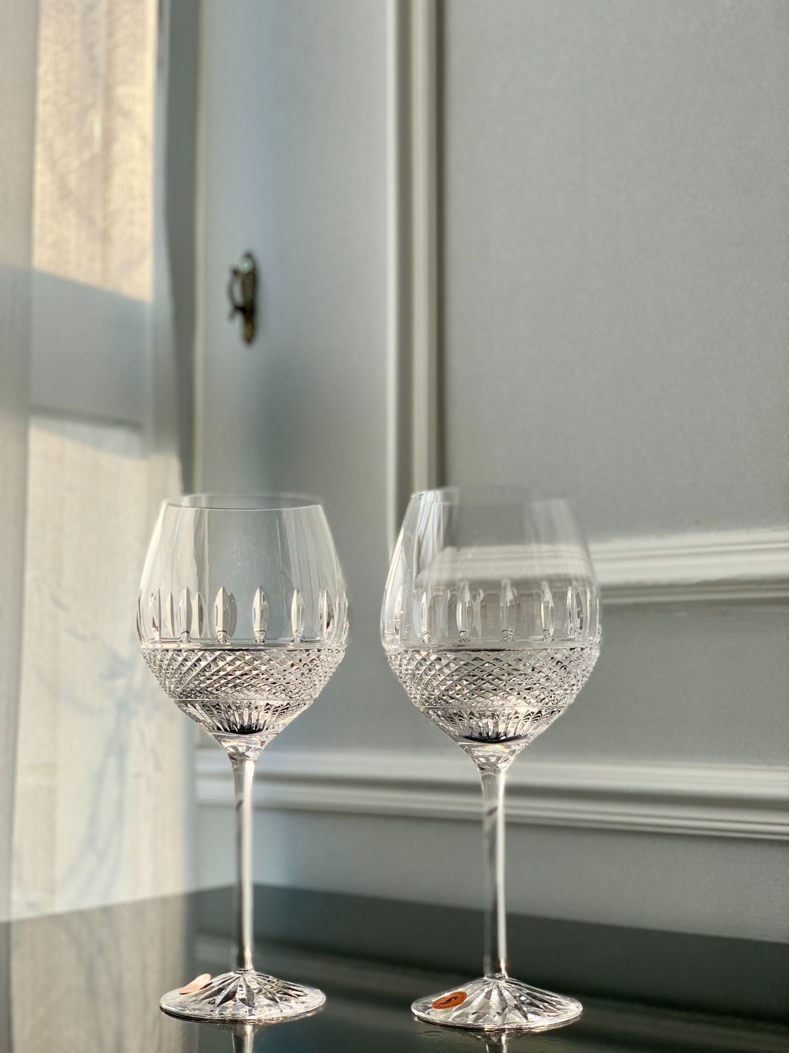 Set 2 ly vang đỏ pha lê Waterford Irish Lace 500ml