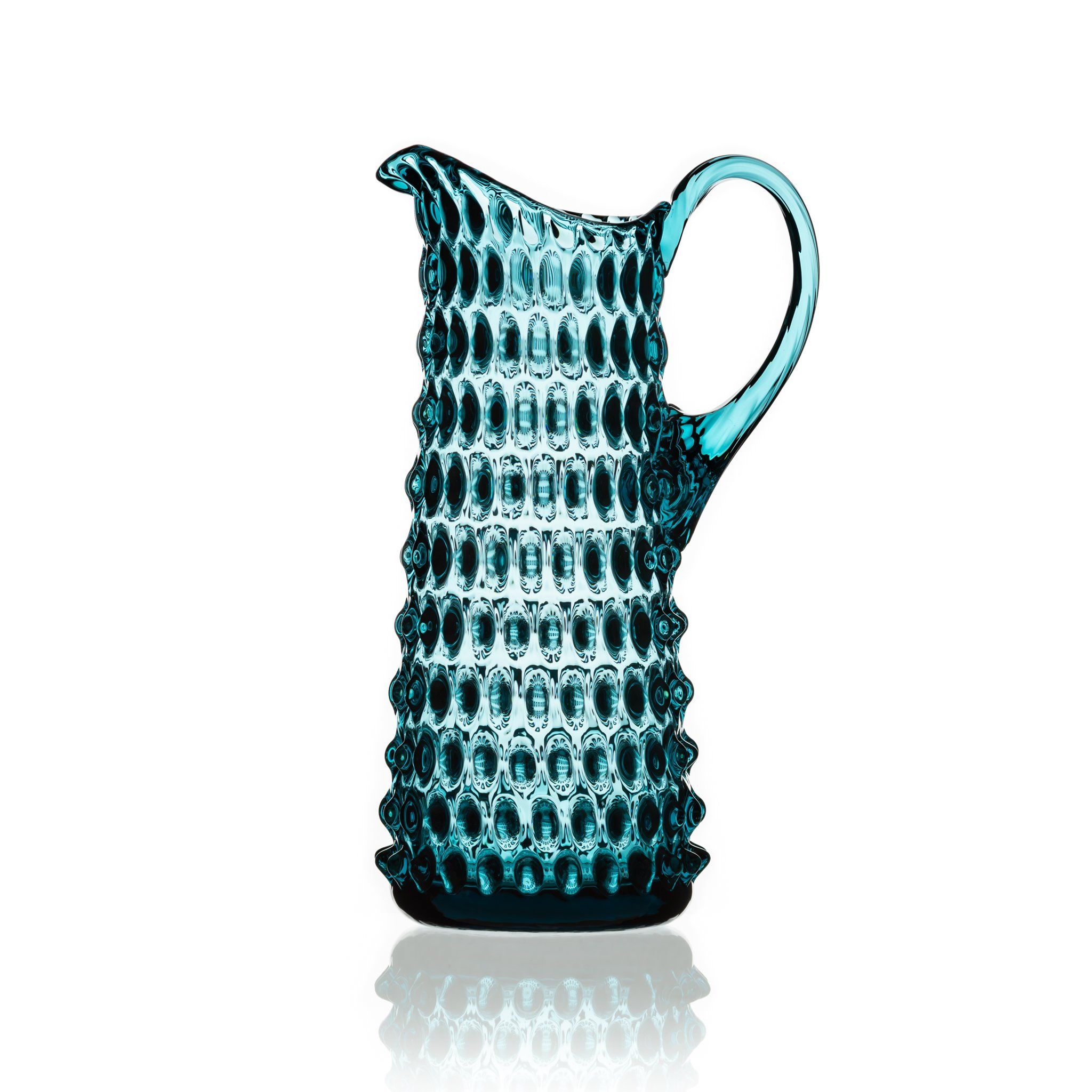 Bình pha lê thân cao Polka Dot Aquamarine