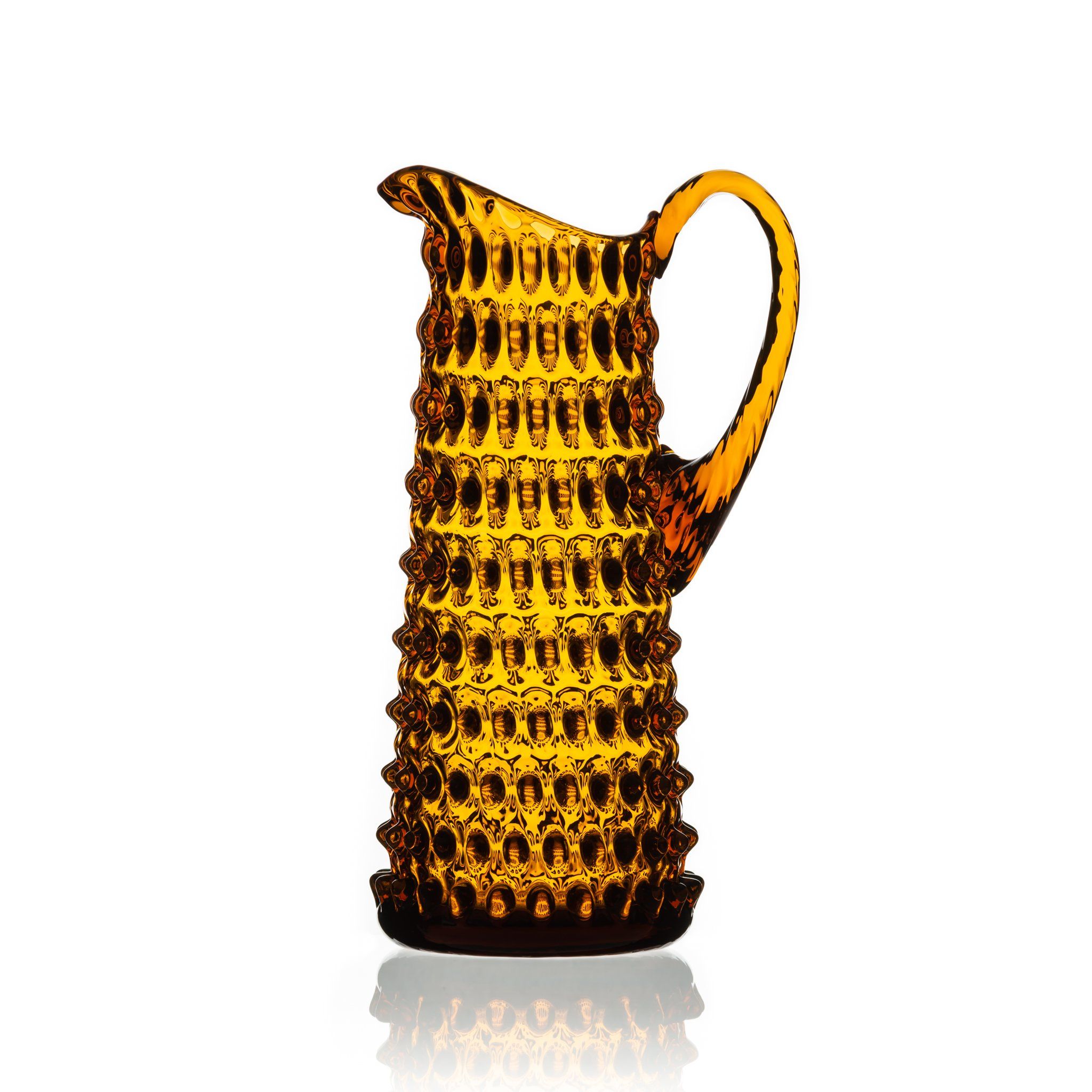 Bình pha lê thân cao Polka dot Amber
