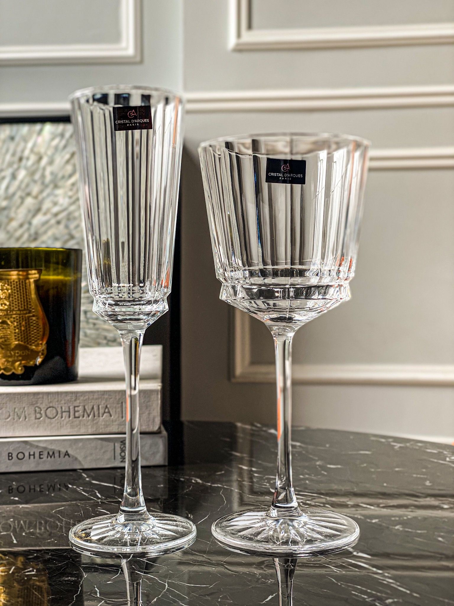 Ly champagne Macassar