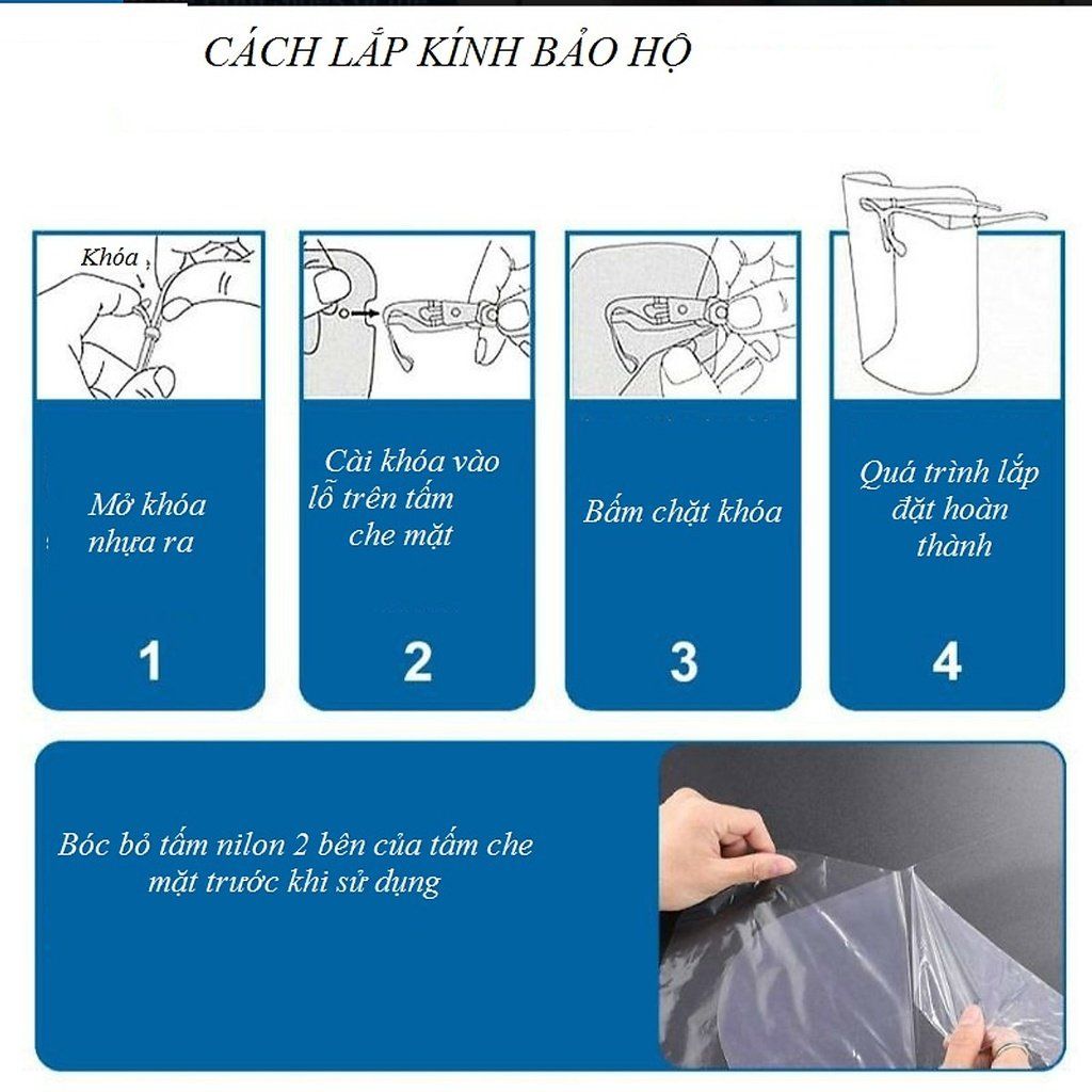 SỈ INBOX - Kính Chống Giọt Bắn, Mặt Nạ Chống Virut Trong Suốt, Bảo Vệ Cả Gia Đình Bạn Trong Mùa Covid - Giá Gốc Tận Xưởng