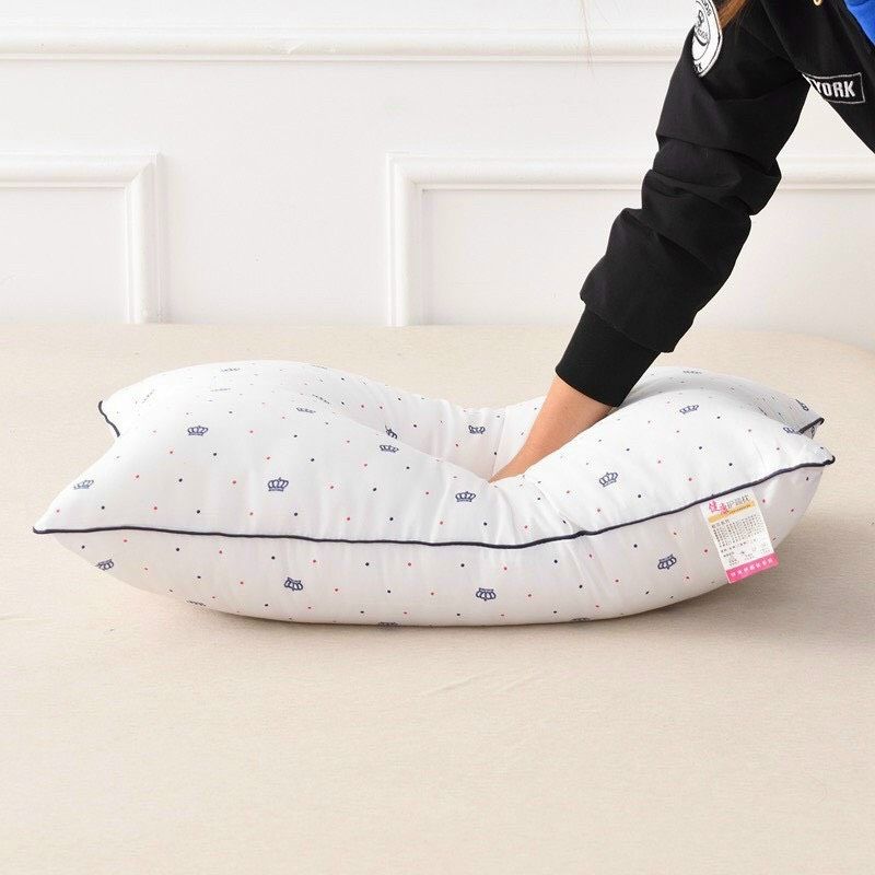 COMBO 2 RUỘT GỐI NẰM Dày Dặn 1,6kg cao cấp VUA GỐI Hilton êm ái bông gòn kháng khuẩn chuẩn khách sạn 5 sao