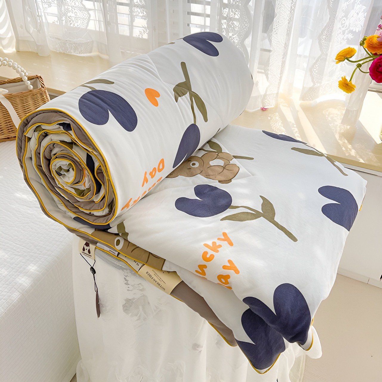 CHĂN LẺ Chăn Hè Cotton Đũi Hàn Quốc Cực Mềm Mịn, Chăn Sơ Đậu Nành Nhập Khẩu, Mền Lẻ, Chăn Bông CL14