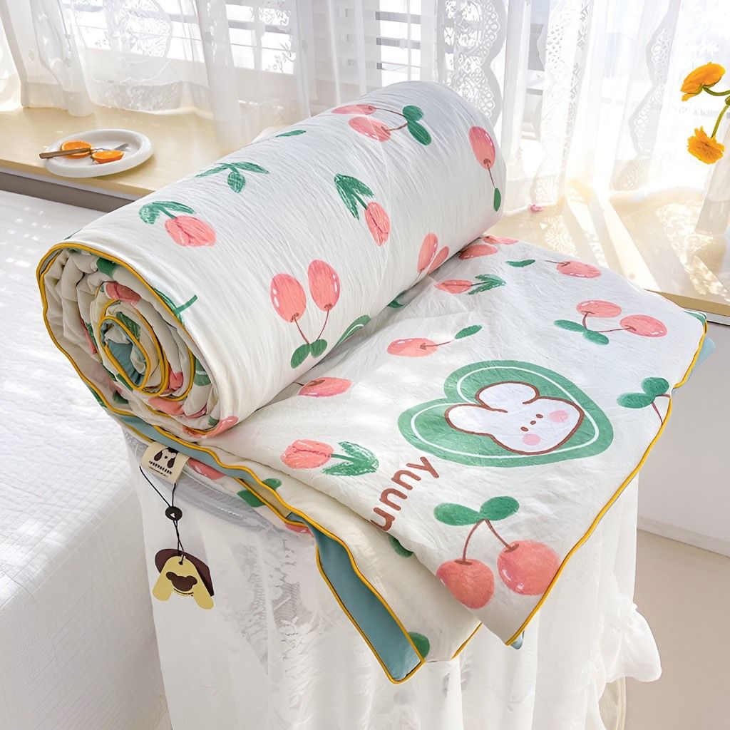 CHĂN LẺ Chăn Hè Cotton Đũi Hàn Quốc Cực Mềm Mịn, Chăn Sơ Đậu Nành Nhập Khẩu, Mền Lẻ, Chăn Bông CL10