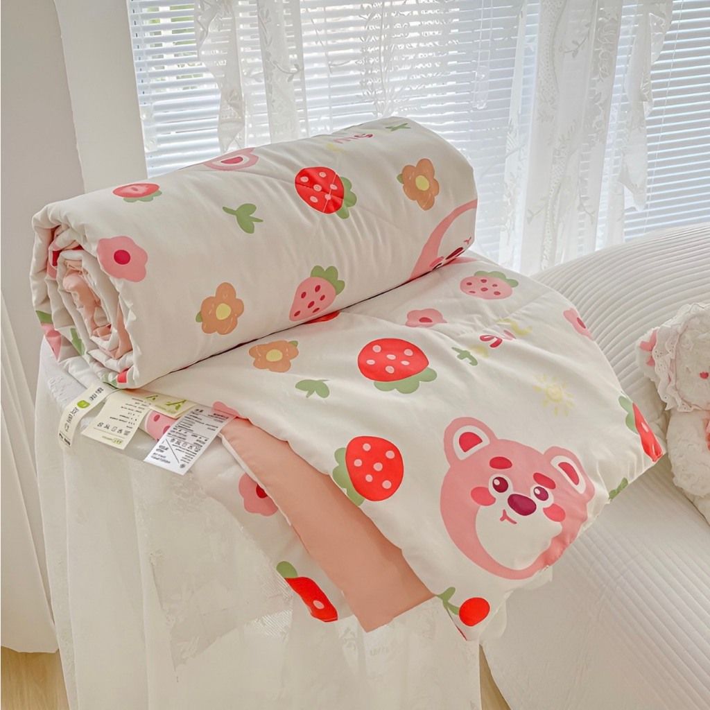 CHĂN LẺ Chăn Hè Cotton Đũi Hàn Quốc Cực Mềm Mịn, Chăn Sơ Đậu Nành Nhập Khẩu, Mền Lẻ, Chăn Bông CL12