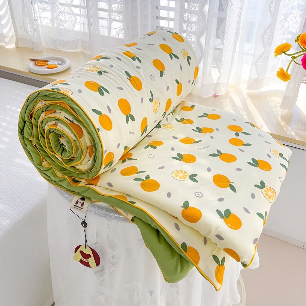 CHĂN LẺ Chăn Hè Cotton Đũi Hàn Quốc Cực Mềm Mịn, Chăn Sơ Đậu Nành Nhập Khẩu, Mền Lẻ, Chăn Bông CL6
