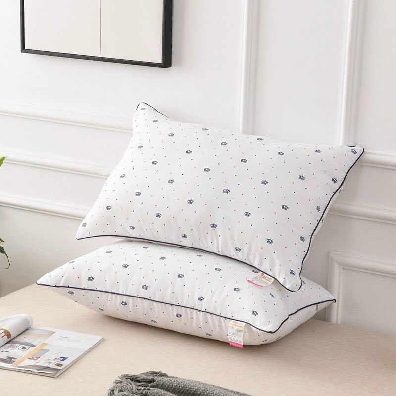 COMBO 2 RUỘT GỐI NẰM Dày Dặn 1,6kg cao cấp VUA GỐI Hilton êm ái bông gòn kháng khuẩn chuẩn khách sạn 5 sao