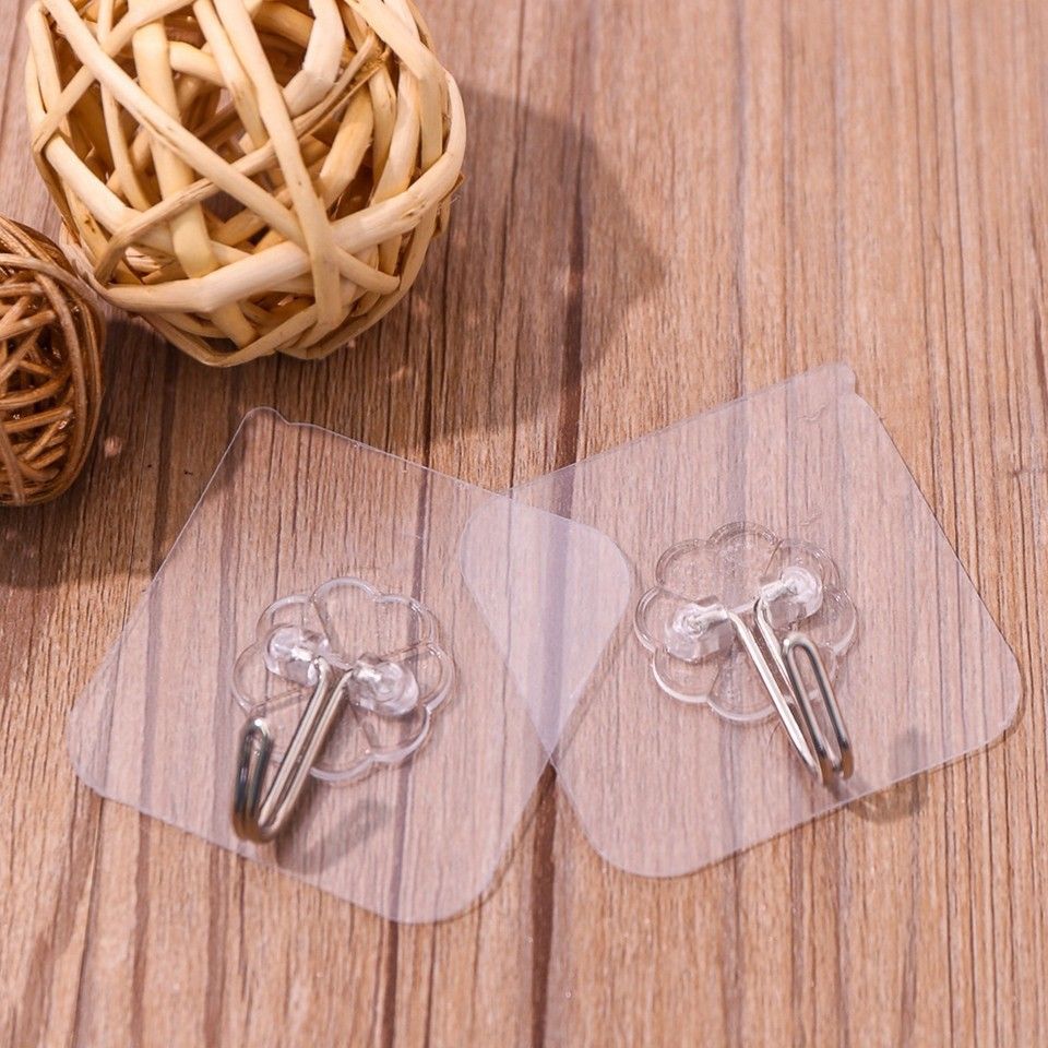 Móc dán tường trong suốt siêu dính chịu lực tốt
