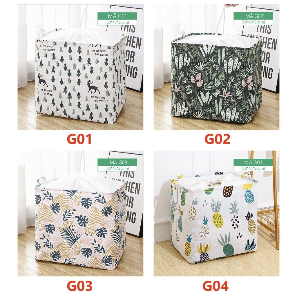 Túi vải đựng đồ cỡ lớn 100 lít, siêu to khổng lồ 50x50x40 cm