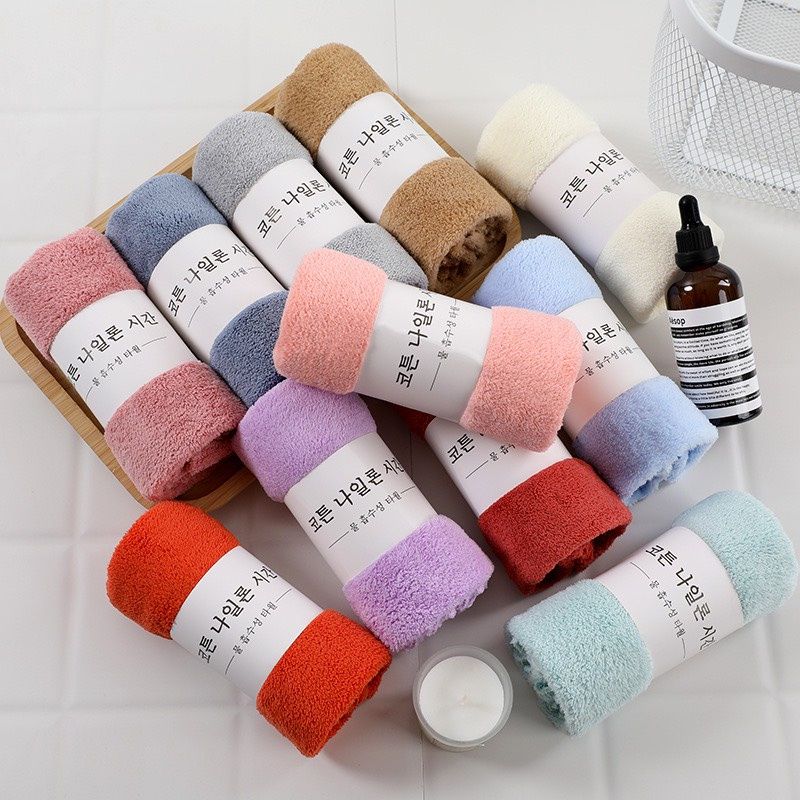 KHĂN TẮM Xuất Hàn Dày Dặn Mềm Mịn Lông Tuyết Loại To 1m4 x 70cm