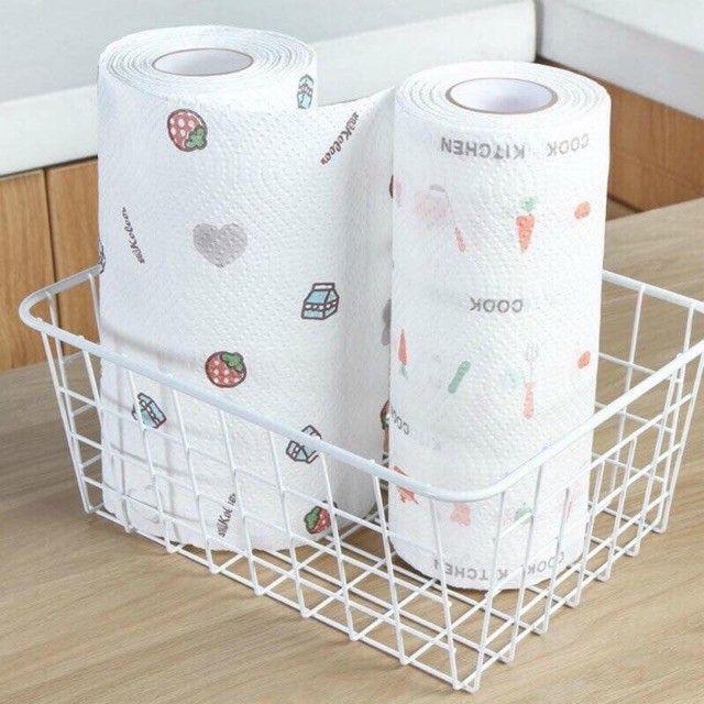 Giấy Lau Đa Năng Cuộn 220 Tờ Siêu Dai Có Thể Giặt Tái Sử Dụng