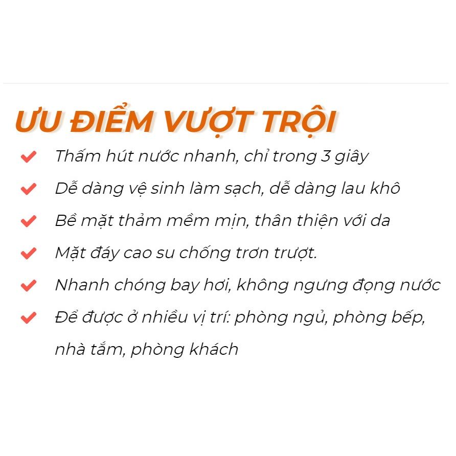 Thảm phòng tắm silicon siêu thấm hút nước 2