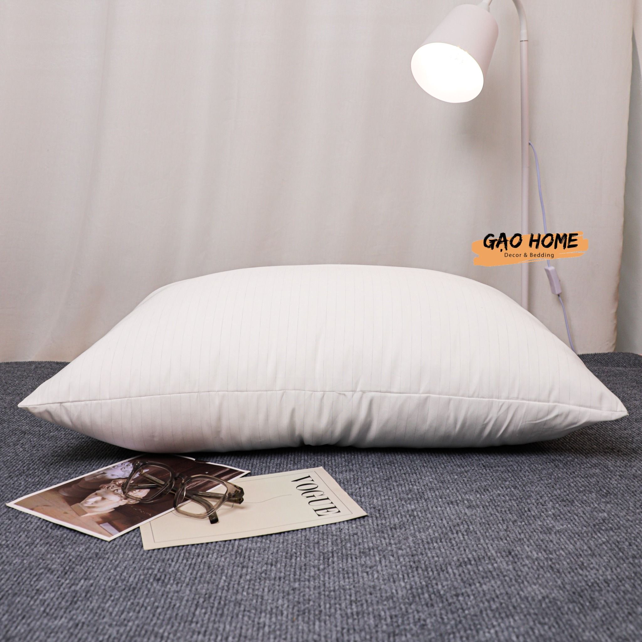 RUỘT GỐI NẰM LÔNG VŨ MICROFIBER Cao Cấp Nặng 1,5kg Chuẩn Hàng Loại 1