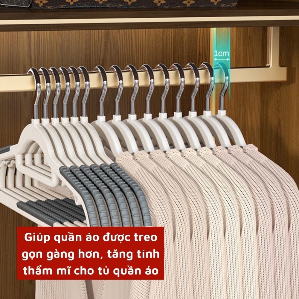 COMBO 10 MÓC TREO QUẦN ÁO Chống Trượt Xoay 360 Độ Đa Năng Chất Nhựa Cao Cấp Bền Bỉ Chịu Được Vật Nặng
