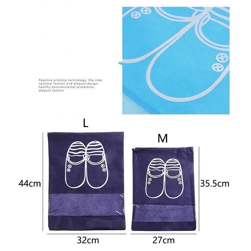 TÚI ĐỰNG GIÀY size lớn 44x32cm chống bụi giày dép chống thấm nước tiện dụng khi mang đi du lịch