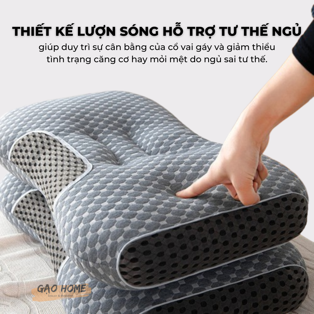 RUỘT GỐI CÔNG THÁI HỌC Giảm Thiểu Đau Mỏi Vai Gáy, Hỗ Trợ Cột Sống Và Tư Thế Cho Giấc Ngủ Ngon Hơn