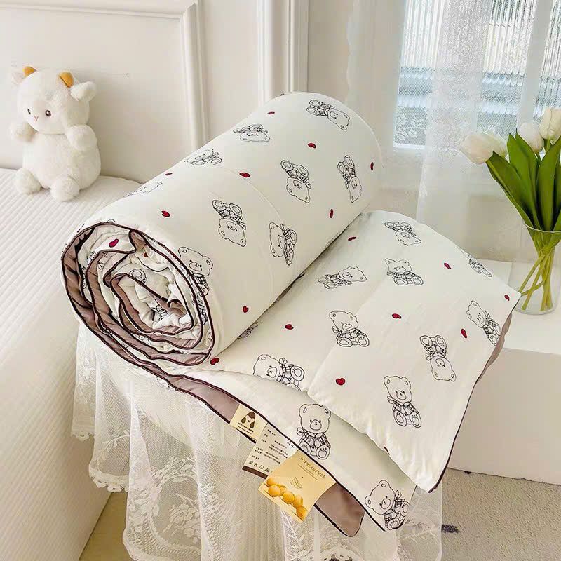 CHĂN LẺ Chăn Hè Cotton Đũi Hàn Quốc Cực Mềm Mịn, Chăn Sơ Đậu Nành Nhập Khẩu, Mền Lẻ, Chăn Bông CL14