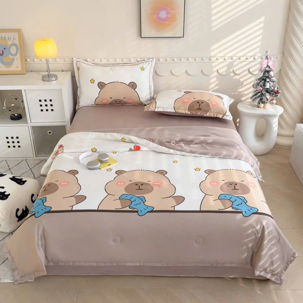 Cotton Lụa HOA VĂN - CHĂN HÈ CLH07