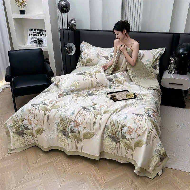 Cotton Lụa HOA VĂN - CHĂN HÈ CLH11
