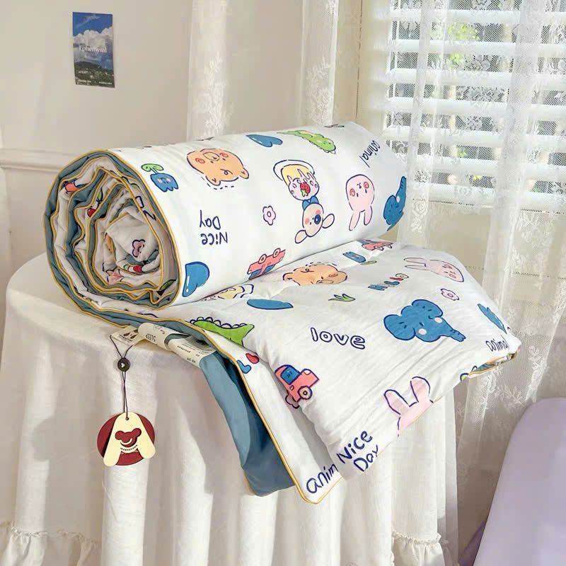 CHĂN LẺ Chăn Hè Cotton Đũi Hàn Quốc Cực Mềm Mịn, Chăn Sơ Đậu Nành Nhập Khẩu, Mền Lẻ, Chăn Bông CL14
