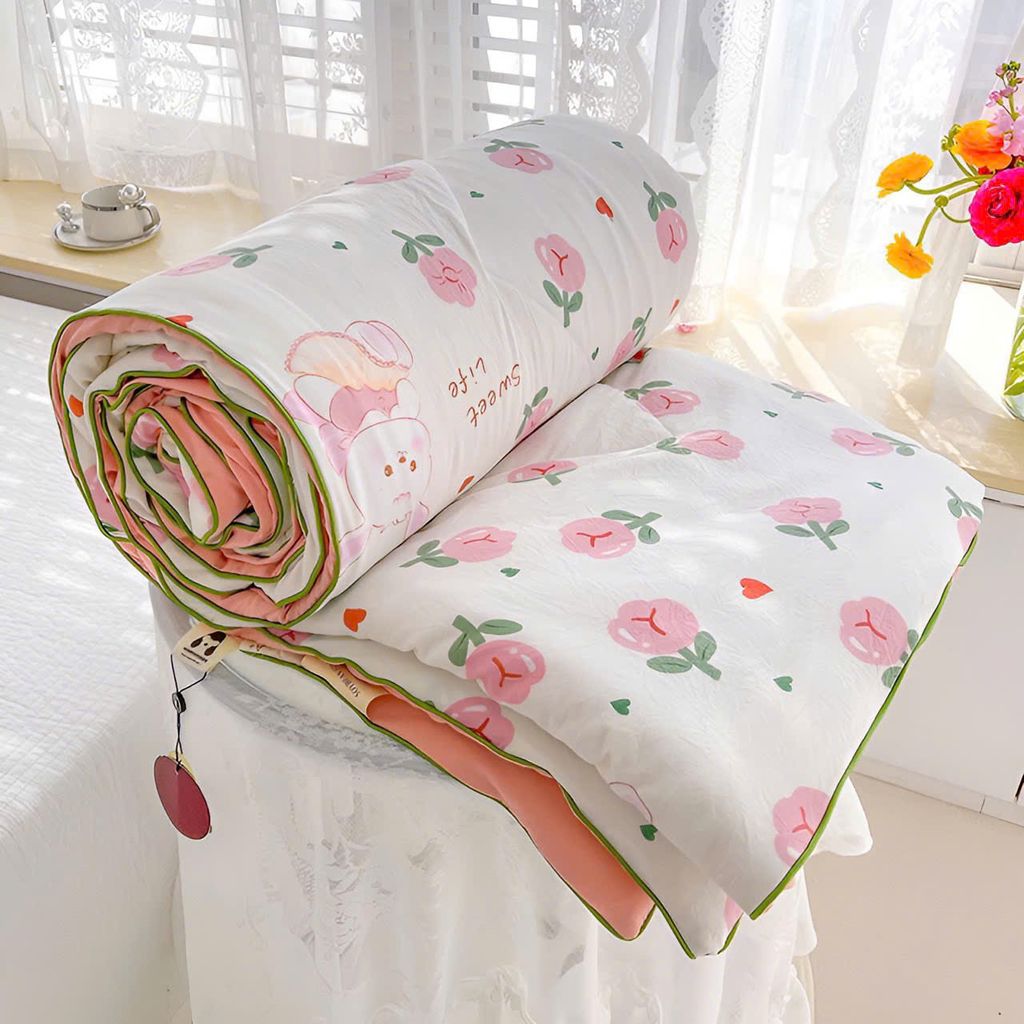 CHĂN LẺ Chăn Hè Cotton Đũi Hàn Quốc Cực Mềm Mịn, Chăn Sơ Đậu Nành Nhập Khẩu, Mền Lẻ, Chăn Bông CL14