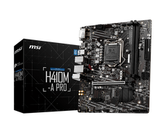 MAINBOARD MSI H410M-A PRO (INTEL H410, SOCKET 1200, M-ATX, 2 KHE RAM DDR4) (Cũ - NO BOX)