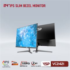 MÀN HÌNH VSP IPS 24INCH VC242I - 100HZ - 2MS - ĐEN