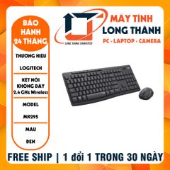 Bàn phím + Chuột không dây Logitech MK295 Silent (Đen)