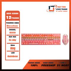 Combo bàn phím gaming mouse Bosston EK9350 PINK