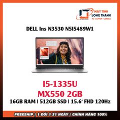 Máy tính xách tay DELL Ins N3530 N5I5489W1 I5-1335U/16G/SSD 512GB/15.6