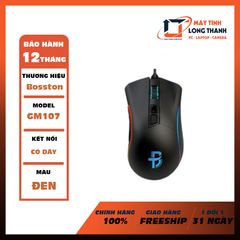 Chuột Bosston GM107 Gaming 12.000DPI (Màu Đen)