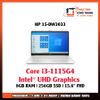 Laptop HP 15-DW3033 (Core i3-1115G4/256GB/8GBD4/15.6FHD/WIN10/Bạc) NK