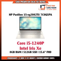 Laptop HP Pavilion 15-eg2082TU 7C0Q5PA (Core i5-1240P | 8GB | 512GB | Intel Iris Xe | 15.6 inch FHD | Win 11 | Vàng) LIKE NEW CBH3/2024