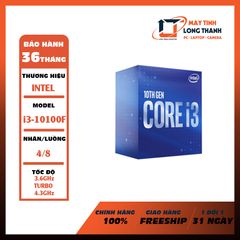 CPU INTEL Core i3-10100F (4C/8T, 3.60 GHz - 4.30 GHz, 6MB) - 1200 NEW TRAY