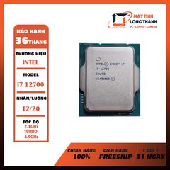 CPU Intel Core i7 12700 TRAY (2.10 Up to 4.90GHz, 25MB, 12C 20T, Socket 1700, UHD Graphics 770, 65W)