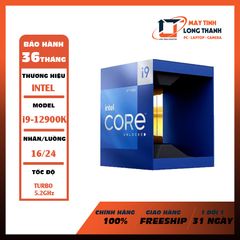 CPU Intel Core i9-12900K (30M Cache, up to 5.20 GHz, 16C24T, Socket 1700) Box Công ty