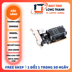 Card màn hình VGA Inno3D GT 1030 2GB (2GB GDDR5, 64-bit, DVI +HDMI)