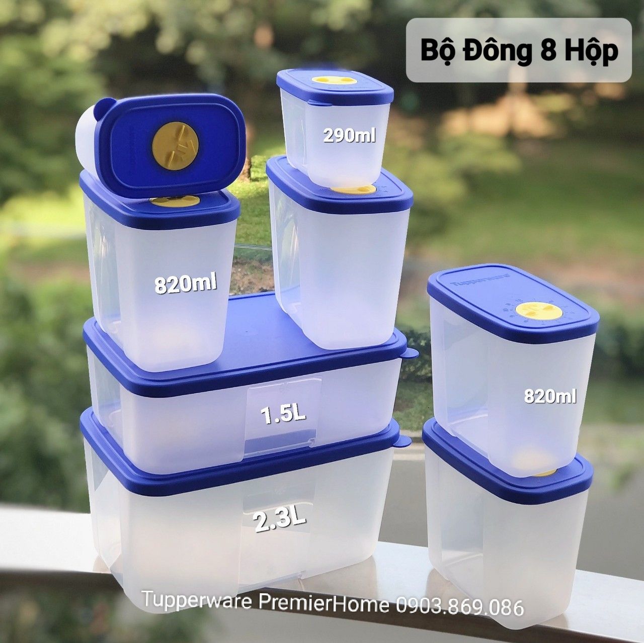  Set 8 hộp trữ đông Modern Tupperware 