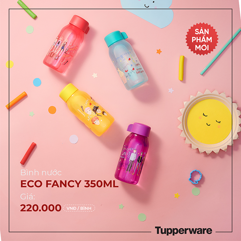 Bình nước Tupperware eco bottle fancy 350ml