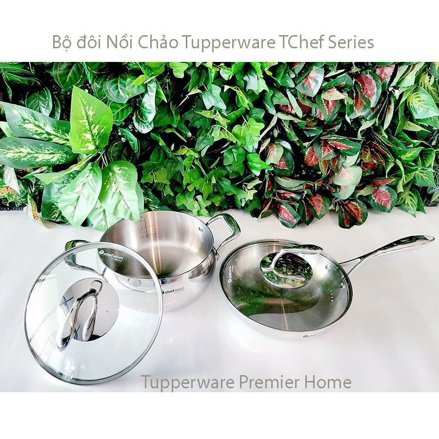 Bộ đôi Nồi Chảo Tupperware không dính TChef Series