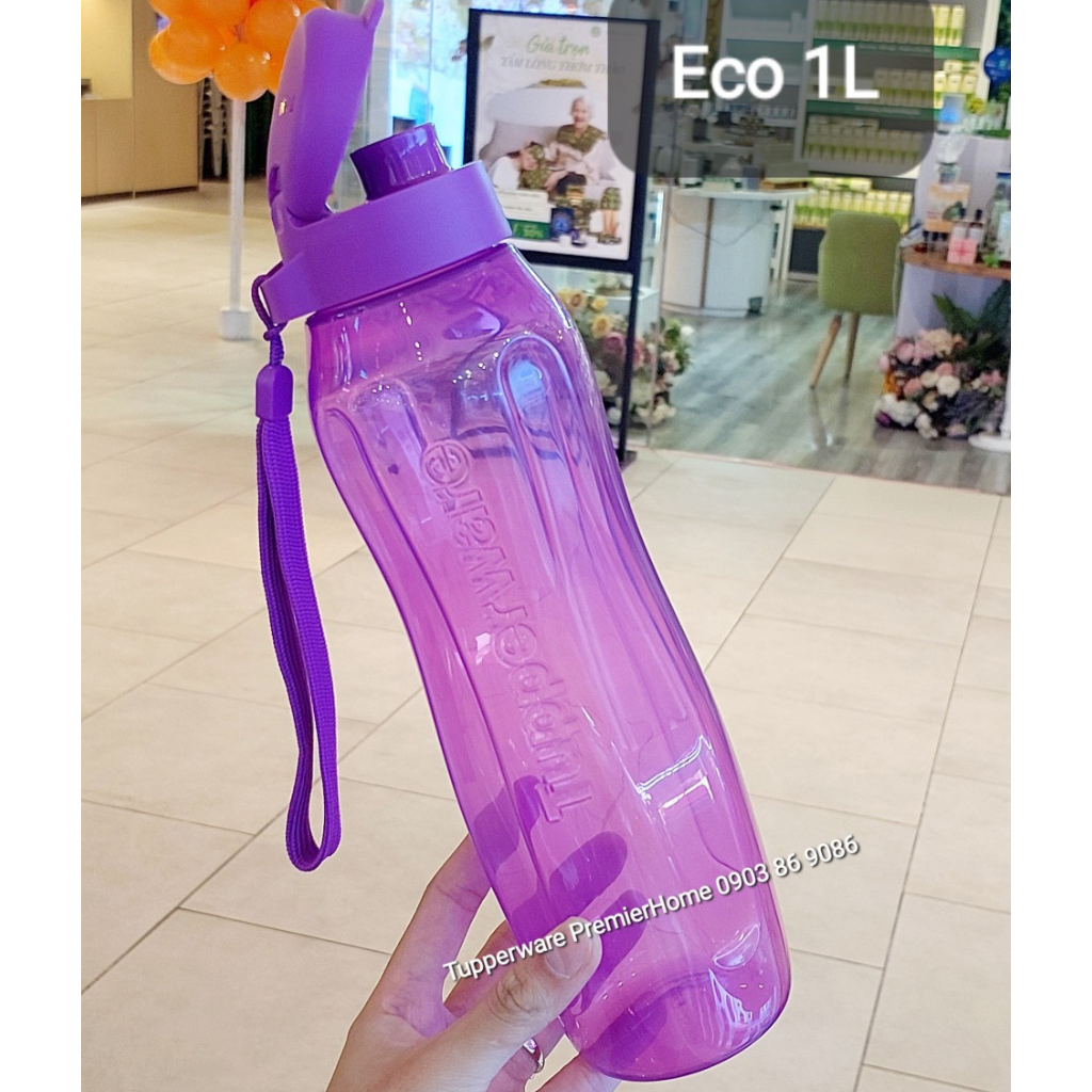  Bình nước Tupperware Eco Bottle Gen II 1L màu tím 